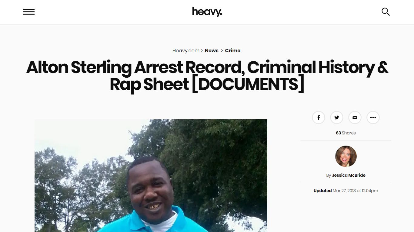 Alton Sterling Arrest Record, Criminal History & Rap Sheet [DOCUMENTS ...
