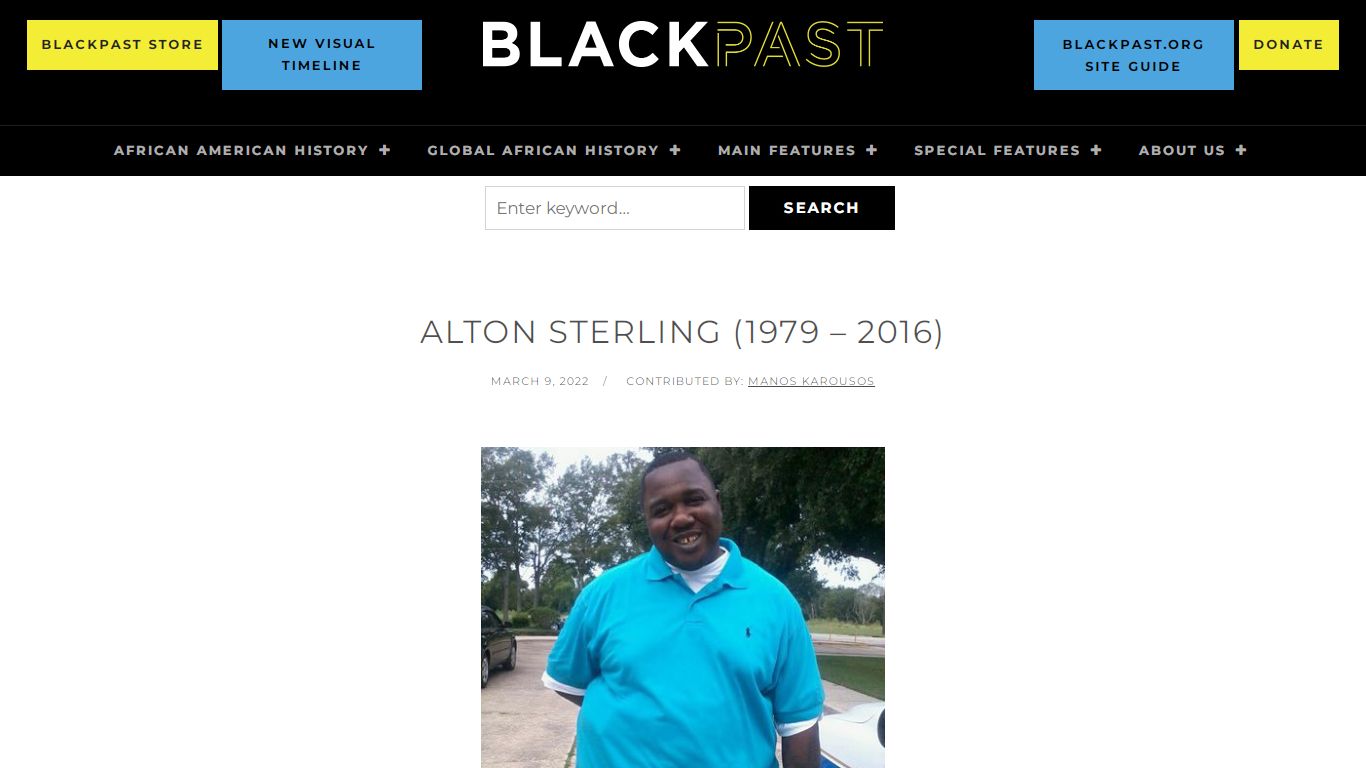 Alton Sterling (1979 – 2016) - BlackPast.org